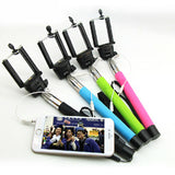 Blue 3.5mm Extendable Selfie Wired Stick Phone Holder Remote Shutter Monopod For smartphone iphone - Tripods & Monopods - Althemax - 8