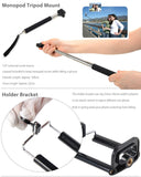 2in1 Camera Monopod Selfie Stick Bluetooth remote package 1M for cellphone Apple iphone Black - Selfie Stick - Althemax - 10