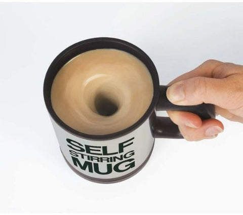 Lazy Auto Self Stir Stirring Mixing Tea Coffee Cup Mug Work Office - Black - Gift - Althemax - 1