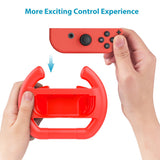 Black 2 x Race Car Controller Remote dock steering Wheel Accessory Joy-Con For Nintendo Switch Mario Cart