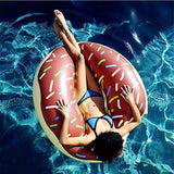 Althemax® Inflatable Giant Donut Pool Beach Float 120cm 4ft Swimming Stawberry Pink / Chocolate - Floating Bed - Althemax - 9