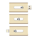 New 32GB Gold USB i-Flash Drive U Disk 8 pin Memory Stick Adapter For iPhone 5S 6S plus iPad - Cellphone Accessory - Althemax - 3