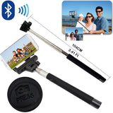 Built in Bluetooth Extendable Selfie Stick Monopod Holder Multi Available - Black - Tripods & Monopods - Althemax - 3