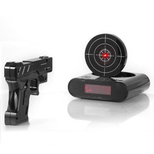 Shooting Infrared Toy Gun Alarm Clock Target Panel Shooting LCD Screen Toy Games Gifts Black image 3