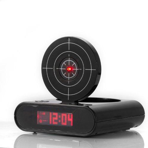 Shooting Infrared Toy Gun Alarm Clock Target Panel Shooting LCD Screen Toy Games Gifts Black
