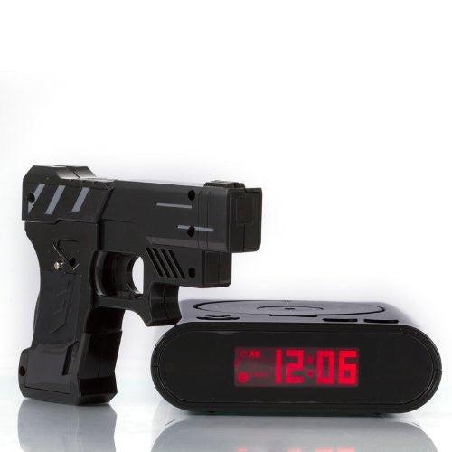 Shooting Infrared Toy Gun Alarm Clock Target Panel Shooting LCD Screen Toy Games Gifts Black image 2