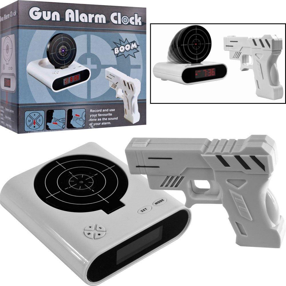 Shooting Infrared Toy Gun Alarm Clock Target Panel Shooting LCD Screen Toy Games Gifts White image 2