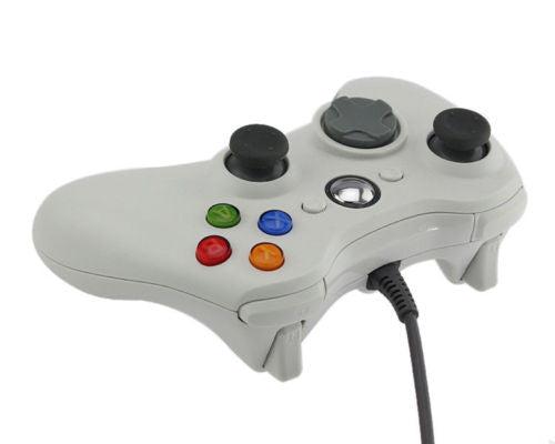 Wired Xbox 360 USB Game Pad Joysticks Controller For xBox 360 or PC White — Blue image 2