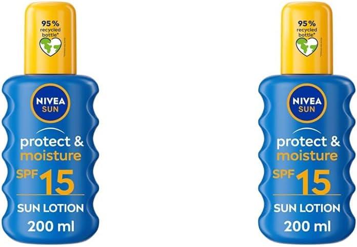 NIVEA SUN Protect & Moisture Sun Spray SPF 50+ (200ml), Moisturising Suncream Spray with Vitamin C and Hyaluron, Immediate UVA/UVB Protection, Fast-Absorbing No White Cast Formula image 26