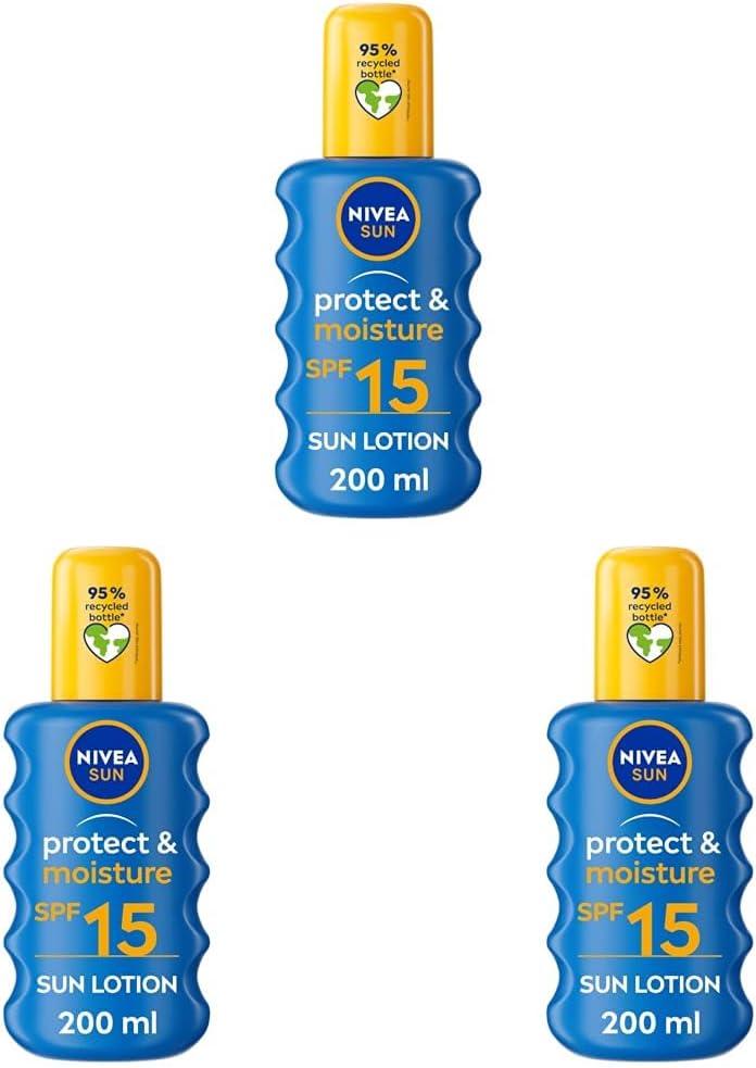NIVEA SUN Protect & Moisture Sun Spray SPF 50+ (200ml), Moisturising Suncream Spray with Vitamin C and Hyaluron, Immediate UVA/UVB Protection, Fast-Absorbing No White Cast Formula image 21