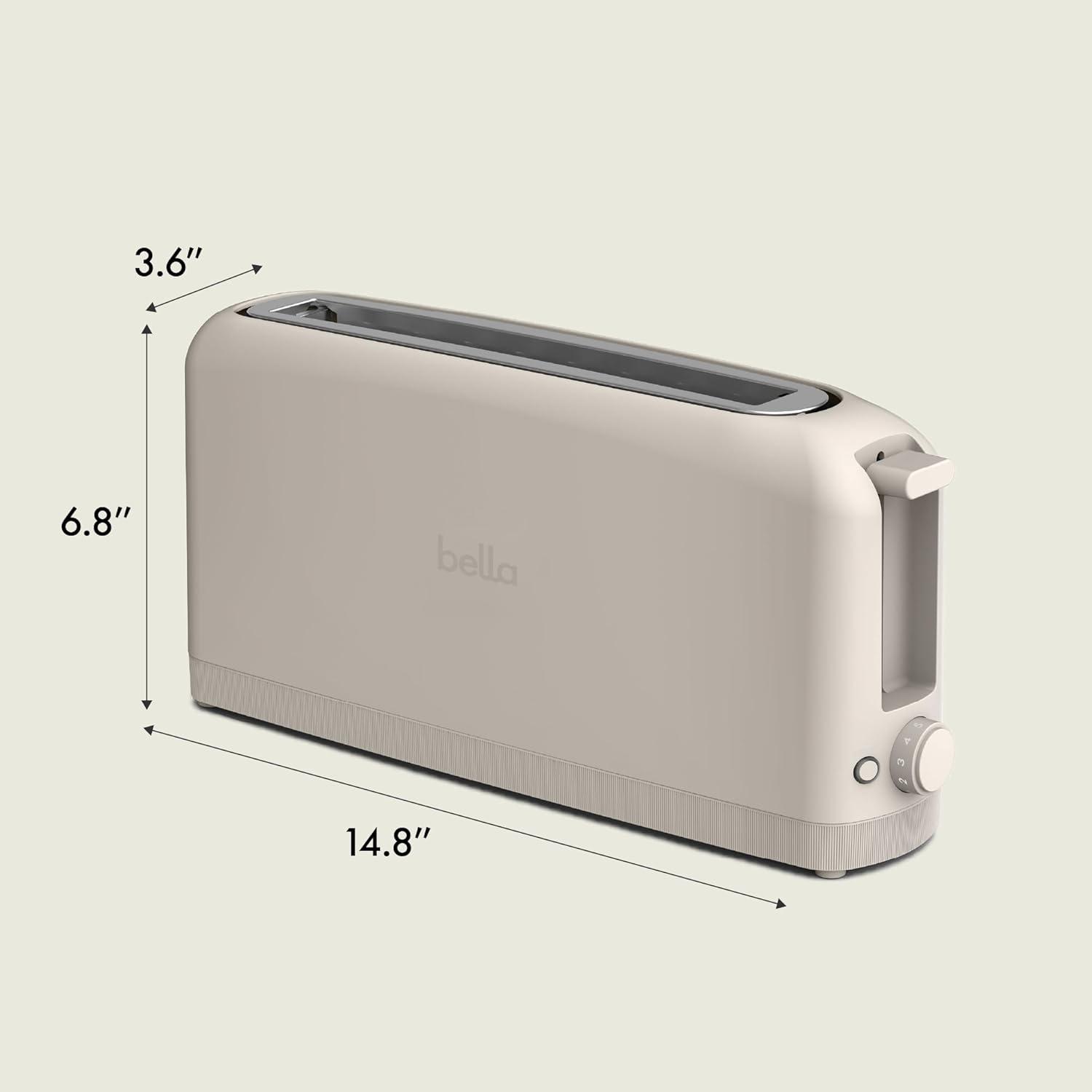 bella 2 Slice Slim Toaster, Fits-anywhere™ Kitchenware, 6 Setting Shade Control with Reheat & Cancel Buttons, Fits sourdough, 10” Long Slot, Anti Jam & Auto Shutoff, 900 Watt, Oatmilk image 23
