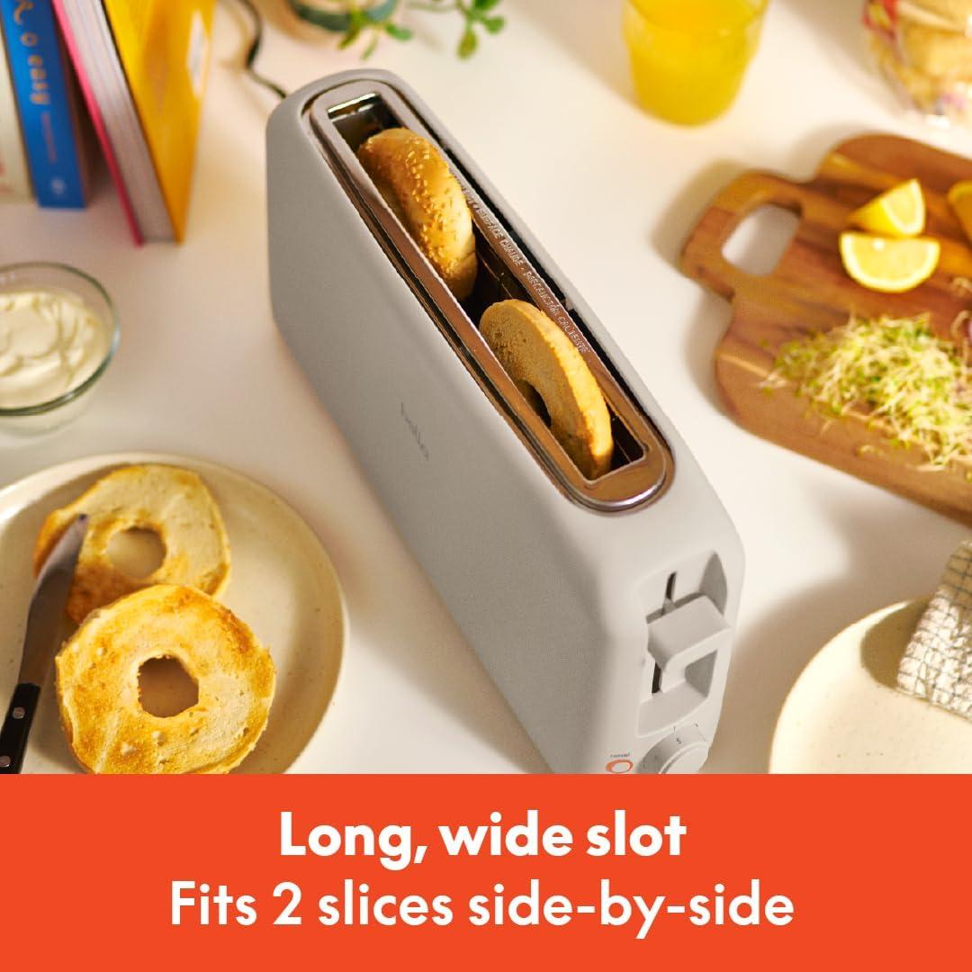 bella 2 Slice Slim Toaster, Fits-anywhere™ Kitchenware, 6 Setting Shade Control with Reheat & Cancel Buttons, Fits sourdough, 10” Long Slot, Anti Jam & Auto Shutoff, 900 Watt, Oatmilk image 18