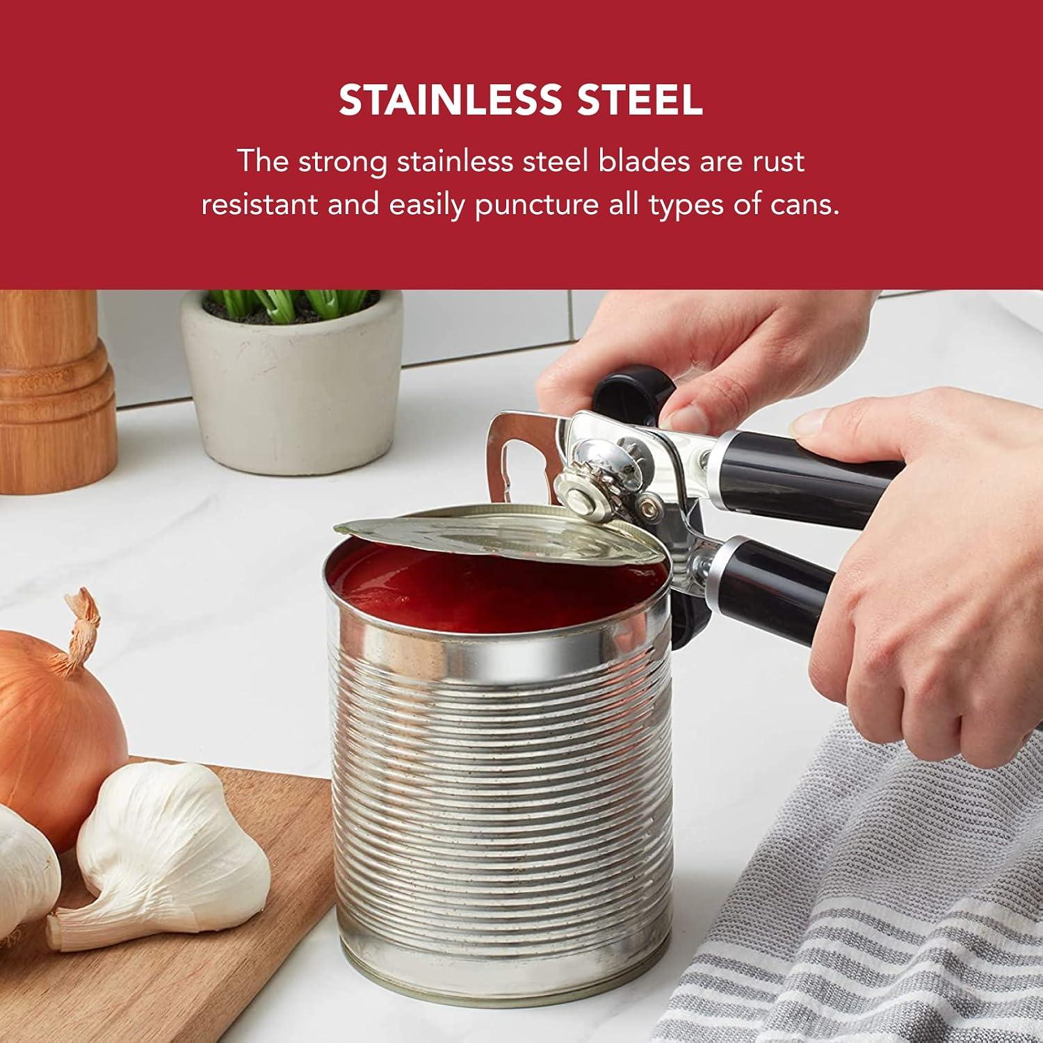 KitchenAid Classic Multifunction Can Opener and Bottle Opener Easy to Use, Razor Sharp Stainless Steel Cutting Wheel, Soft Ergonomic Handles, Black image 18