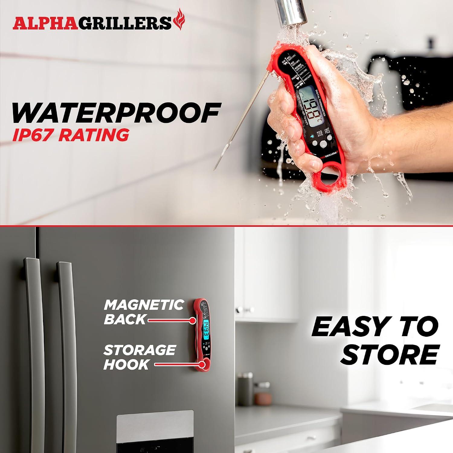 Alpha Grillers Meat Thermometer Digital – Instant Read Food Thermometer for Cooking & Grilling – Professional Kitchen Birthday Gifts for Men, Him, Dad, Husband, Boyfriend image 11