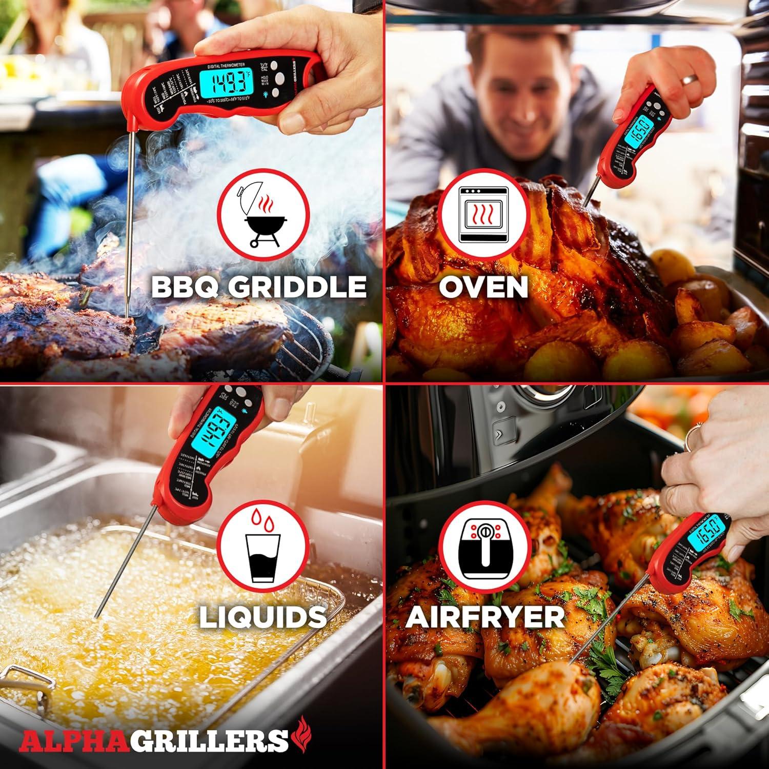 Alpha Grillers Meat Thermometer Digital – Instant Read Food Thermometer for Cooking & Grilling – Professional Kitchen Birthday Gifts for Men, Him, Dad, Husband, Boyfriend image 13