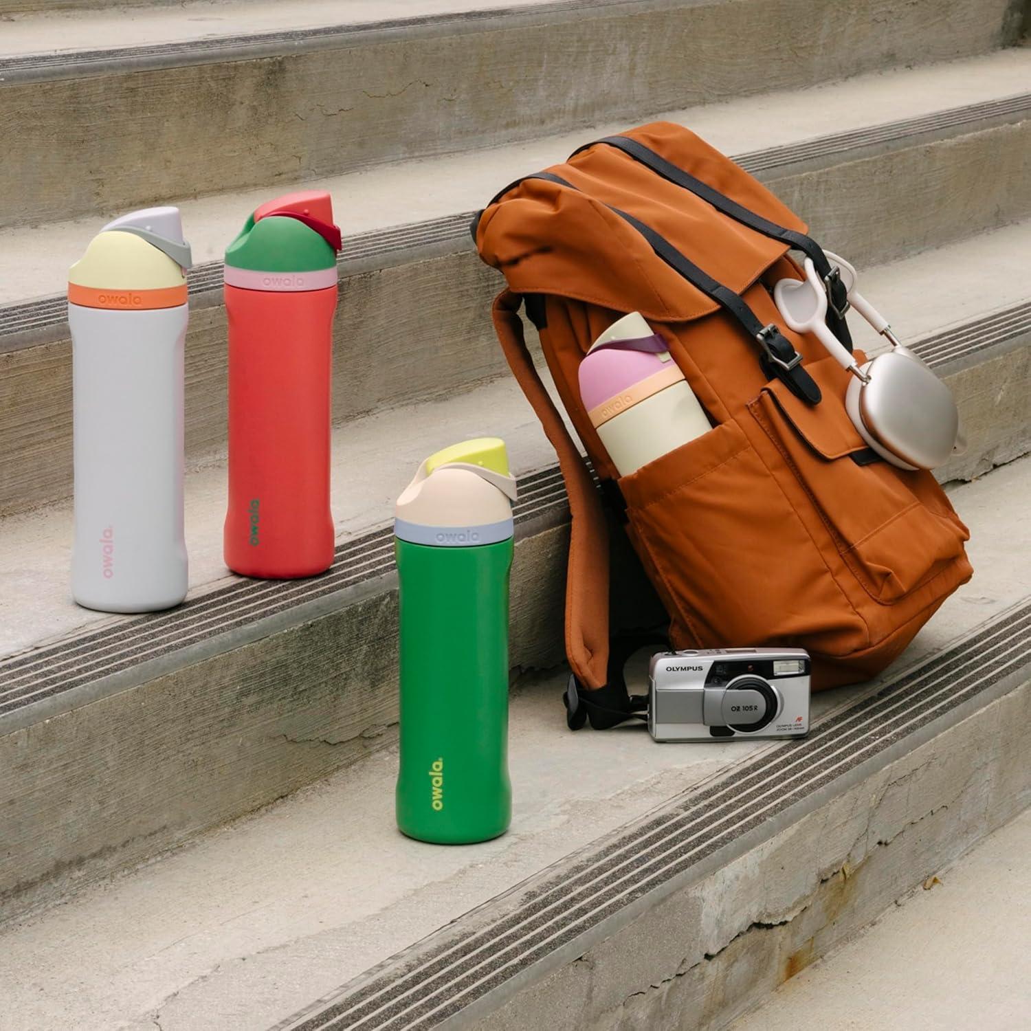Owala FreeSip Insulated Stainless Steel Water Bottle with Straw, BPA-Free Sports Water Bottle, Great for Travel, 24 Oz, Denim image 17