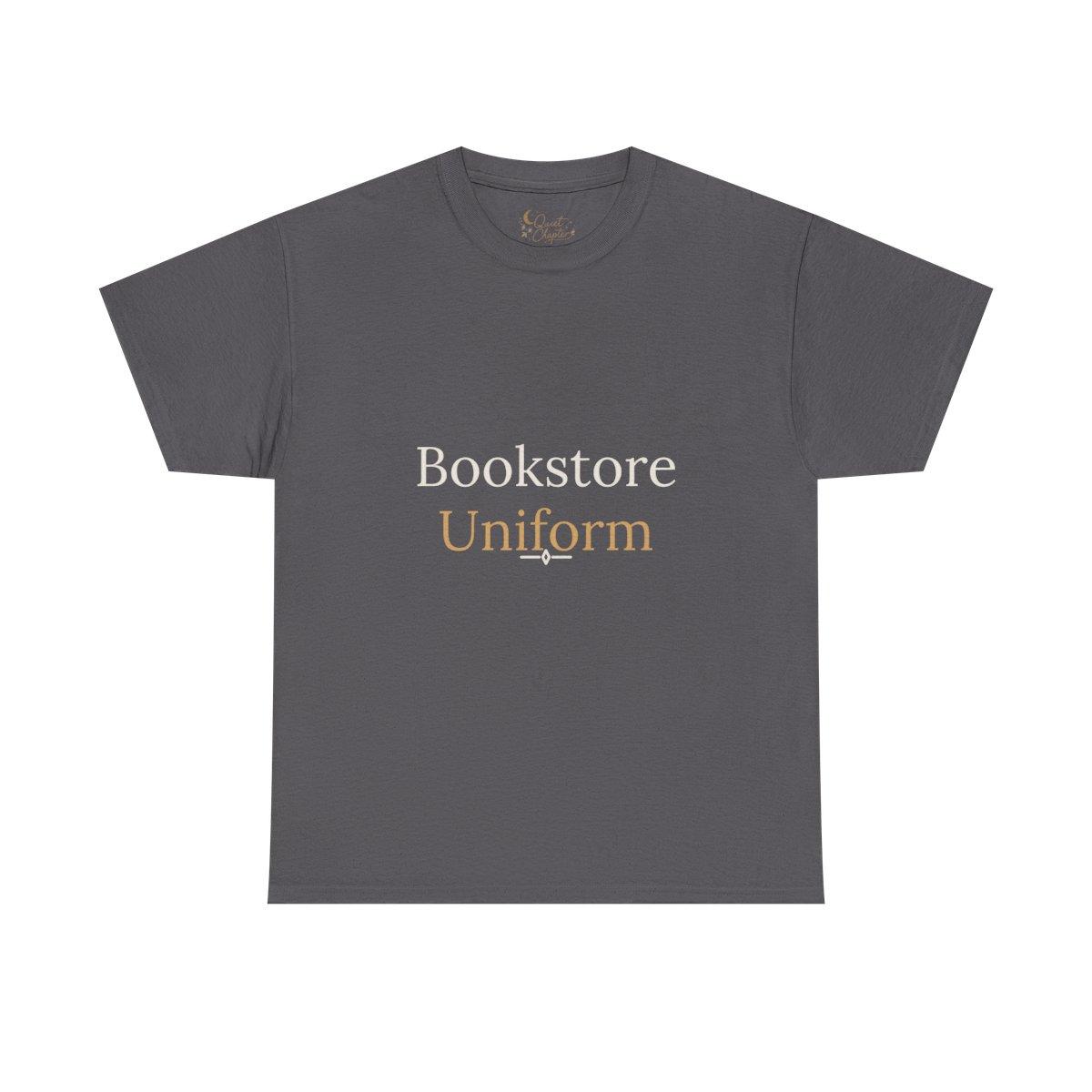 Bookstore Uniform Dark Tee Literary Reader T-Shirt | Quiet Chapter - charcoal