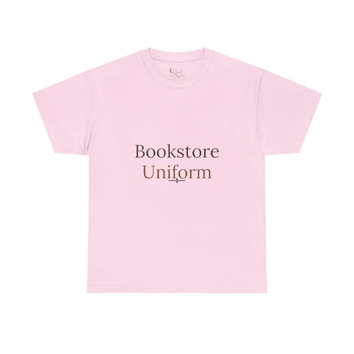 Bookstore Uniform Dark Tee Literary Reader T-Shirt | Quiet Chapter - light pink
