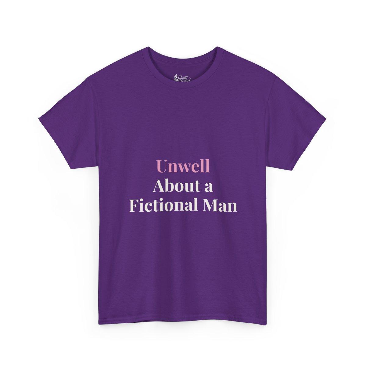 Unwell About a Fictional Man Shirt, Book Boyfriend Tee, Romance Reader Shirt, BookTok T-Shirt, Dark Romance Gift, Literary Girl Tee Quiet Chapter - purple