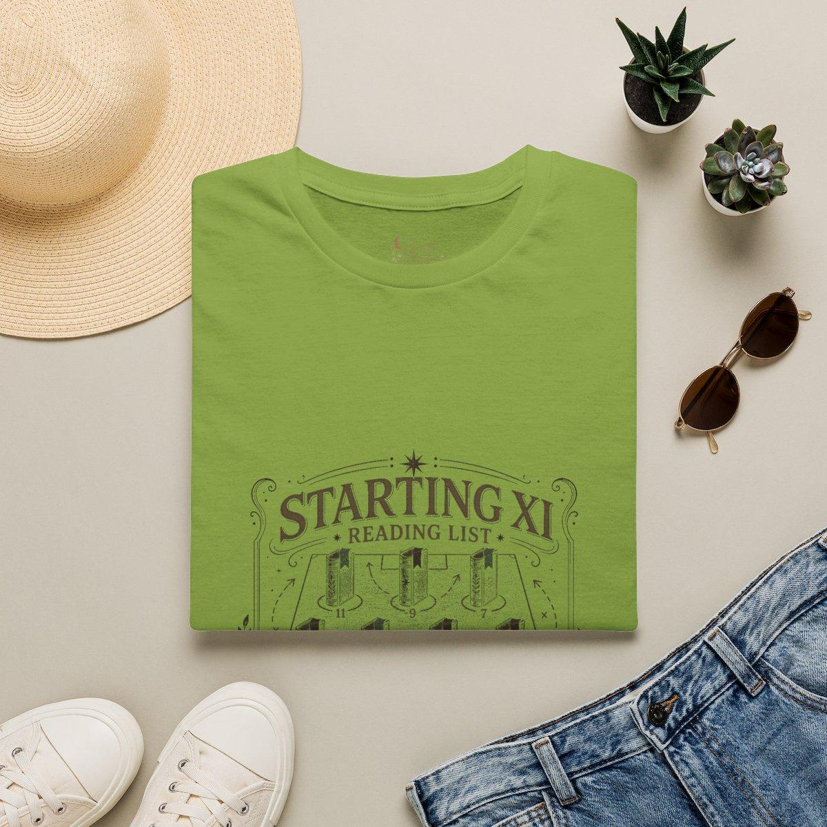 Starting XI Reading List Shirt, Book Lover Football T-Shirt, Reader Lineup Tee, Quiet Chapter Apparel - Kiwi
