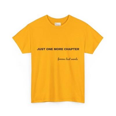 Just One More Chapter Shirt, Book Lover T-Shirt, Bookish Tee, Reader Gift, BookTok Shirt, Literary Girl Tee, Pink Reading Shirt Quiet Chapter - gold