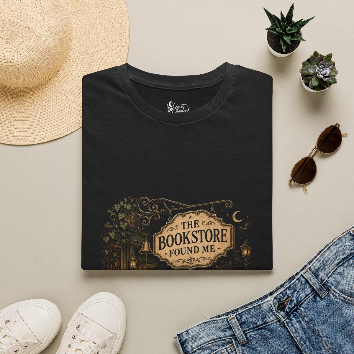 The Bookstore Found Me Shirt, Book Lover T-Shirt, Literary Reader Tee, Bookstore Gift for Readers, Quiet Chapter Apparel - Black