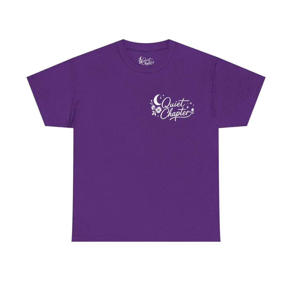 Quiet Chapter T-Shirt | Moon and Stars Bookish Tee - purple