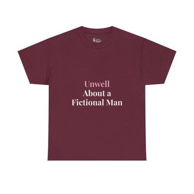 Unwell About a Fictional Man Shirt, Book Boyfriend Tee, Romance Reader Shirt, BookTok T-Shirt, Dark Romance Gift, Literary Girl Tee Quiet Chapter - maroon