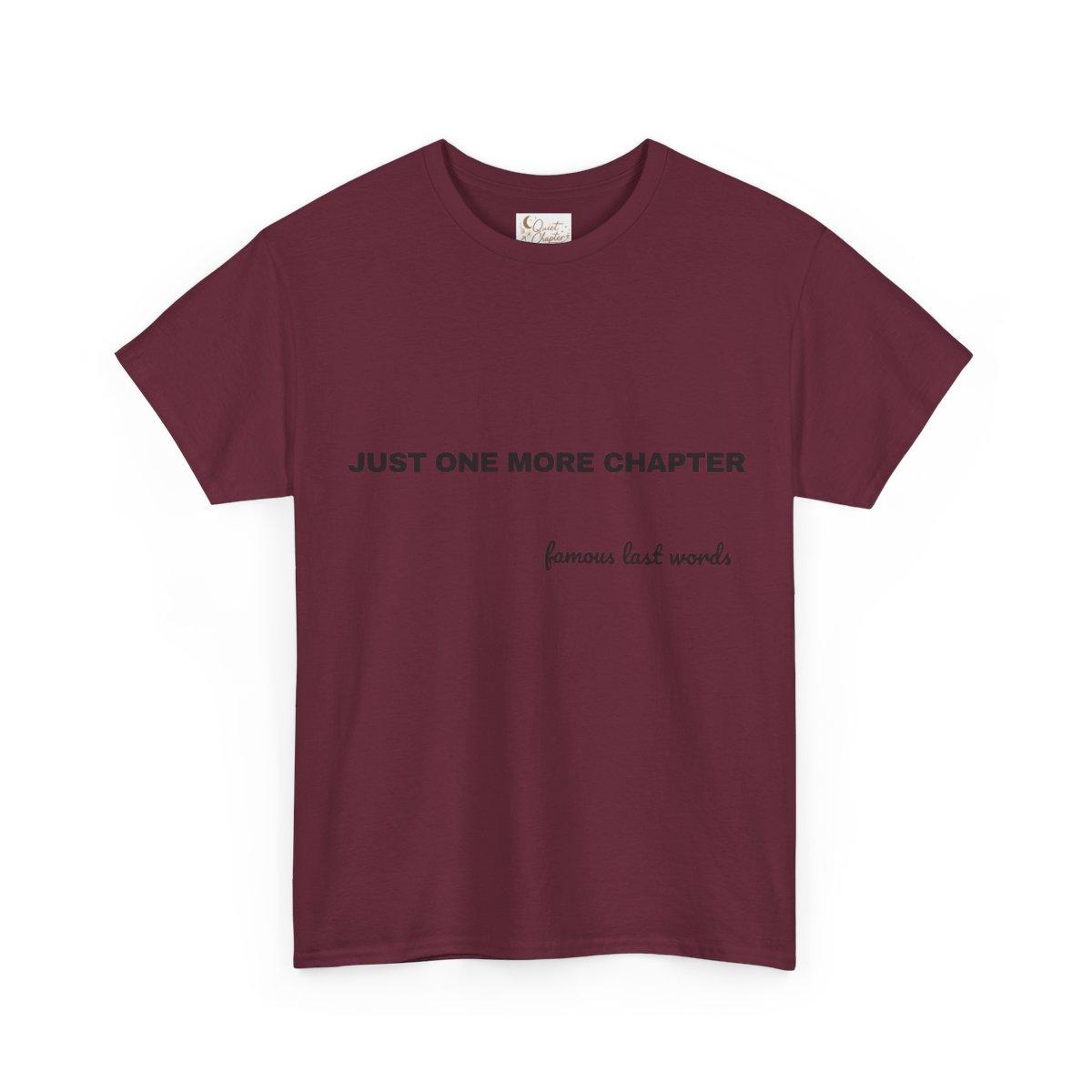 Just One More Chapter Shirt, Book Lover T-Shirt, Bookish Tee, Reader Gift, BookTok Shirt, Literary Girl Tee, Pink Reading Shirt Quiet Chapter - maroon