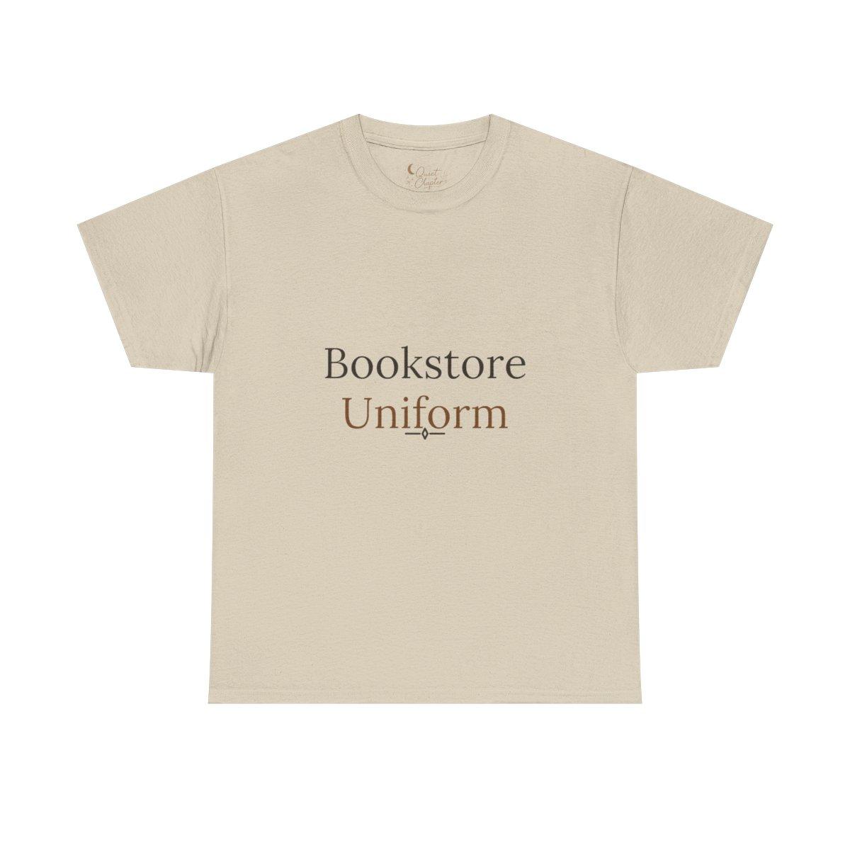 Bookstore Uniform Dark Tee Literary Reader T-Shirt | Quiet Chapter - sand