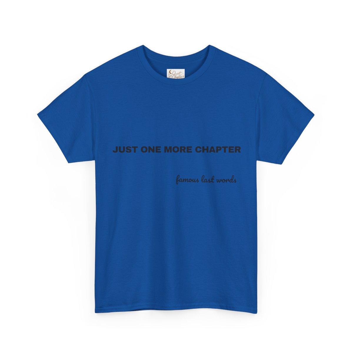 Just One More Chapter Shirt, Book Lover T-Shirt, Bookish Tee, Reader Gift, BookTok Shirt, Literary Girl Tee, Pink Reading Shirt Quiet Chapter - royal