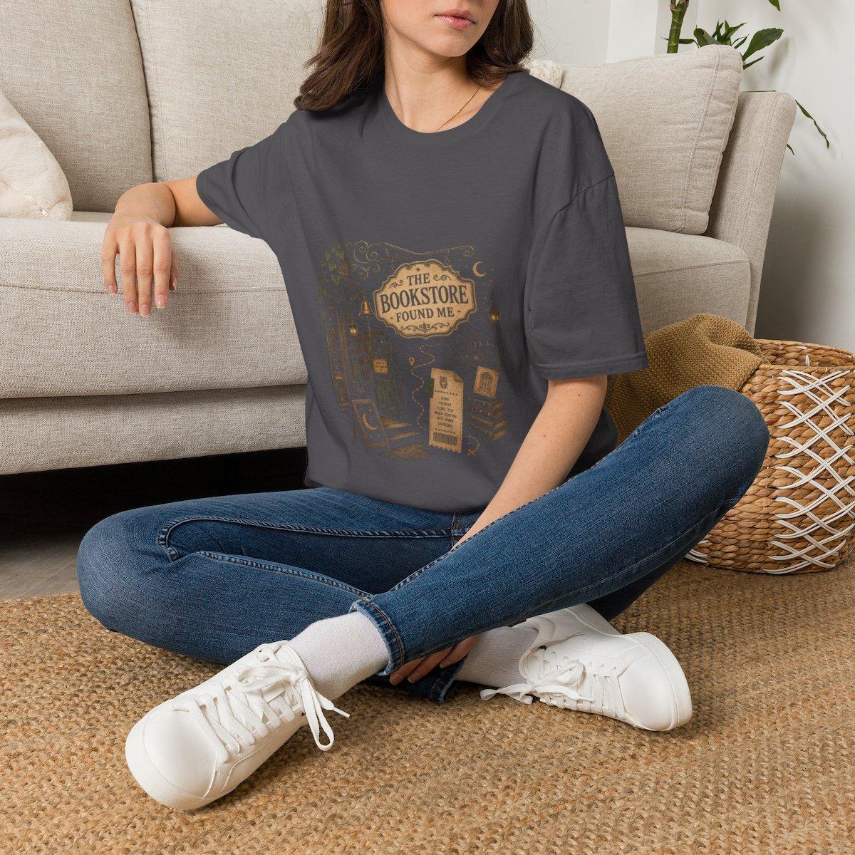 The Bookstore Found Me Shirt, Book Lover T-Shirt, Literary Reader Tee, Bookstore Gift for Readers, Quiet Chapter Apparel - Charcoal