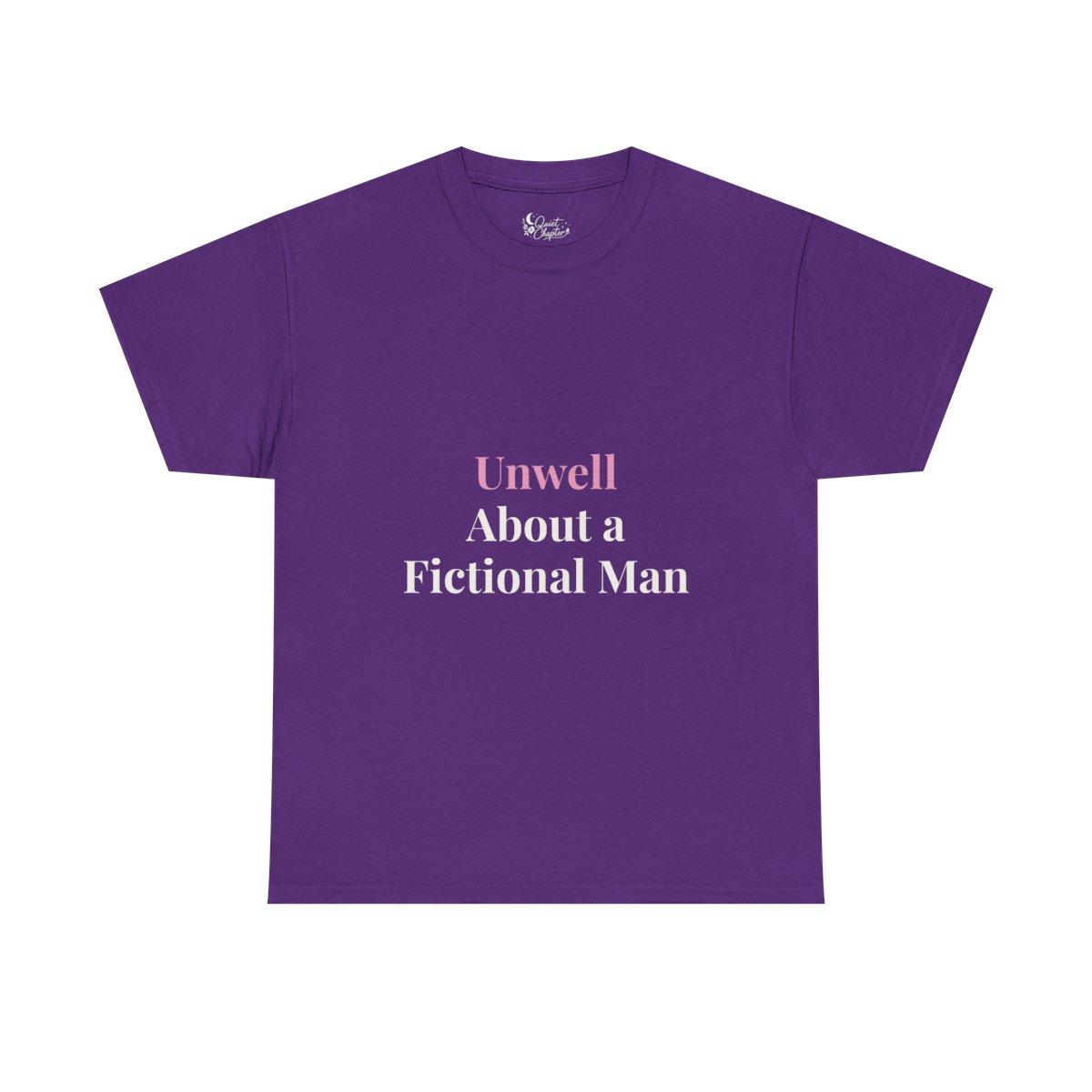 Unwell // About a // Fictional Man — dark tee - purple
