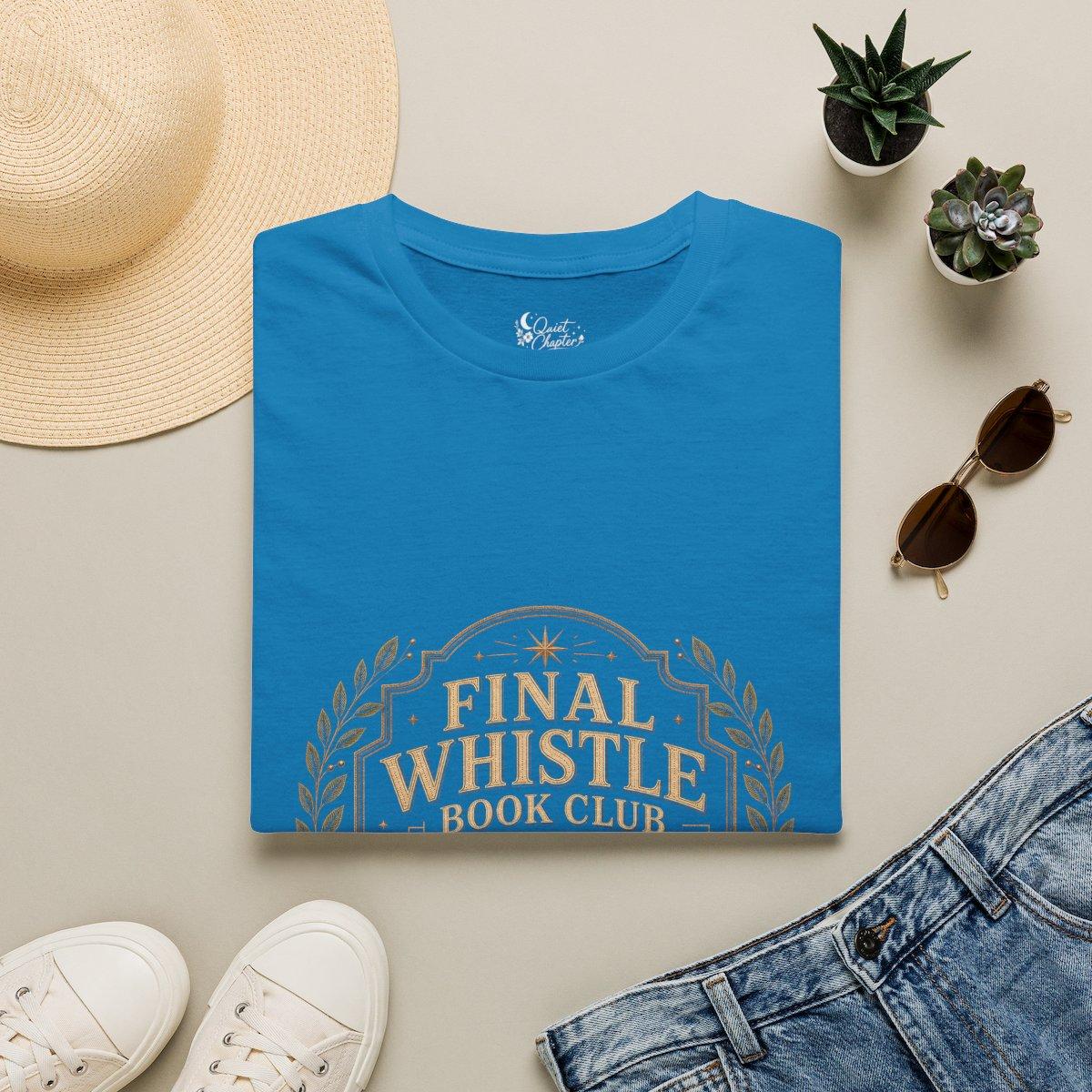 Final Whistle Book Club Shirt, Book Lover Football T-Shirt, Reader Club Match Day Tee, Quiet Chapter Apparel - Sapphire