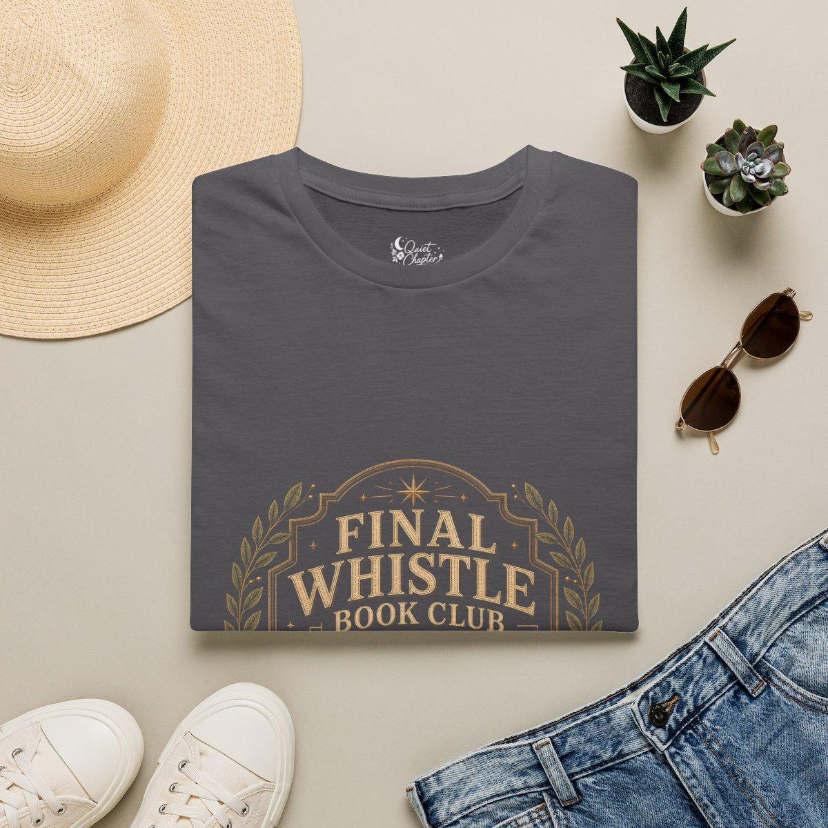 Final Whistle Book Club Shirt, Book Lover Football T-Shirt, Reader Club Match Day Tee, Quiet Chapter Apparel - Charcoal