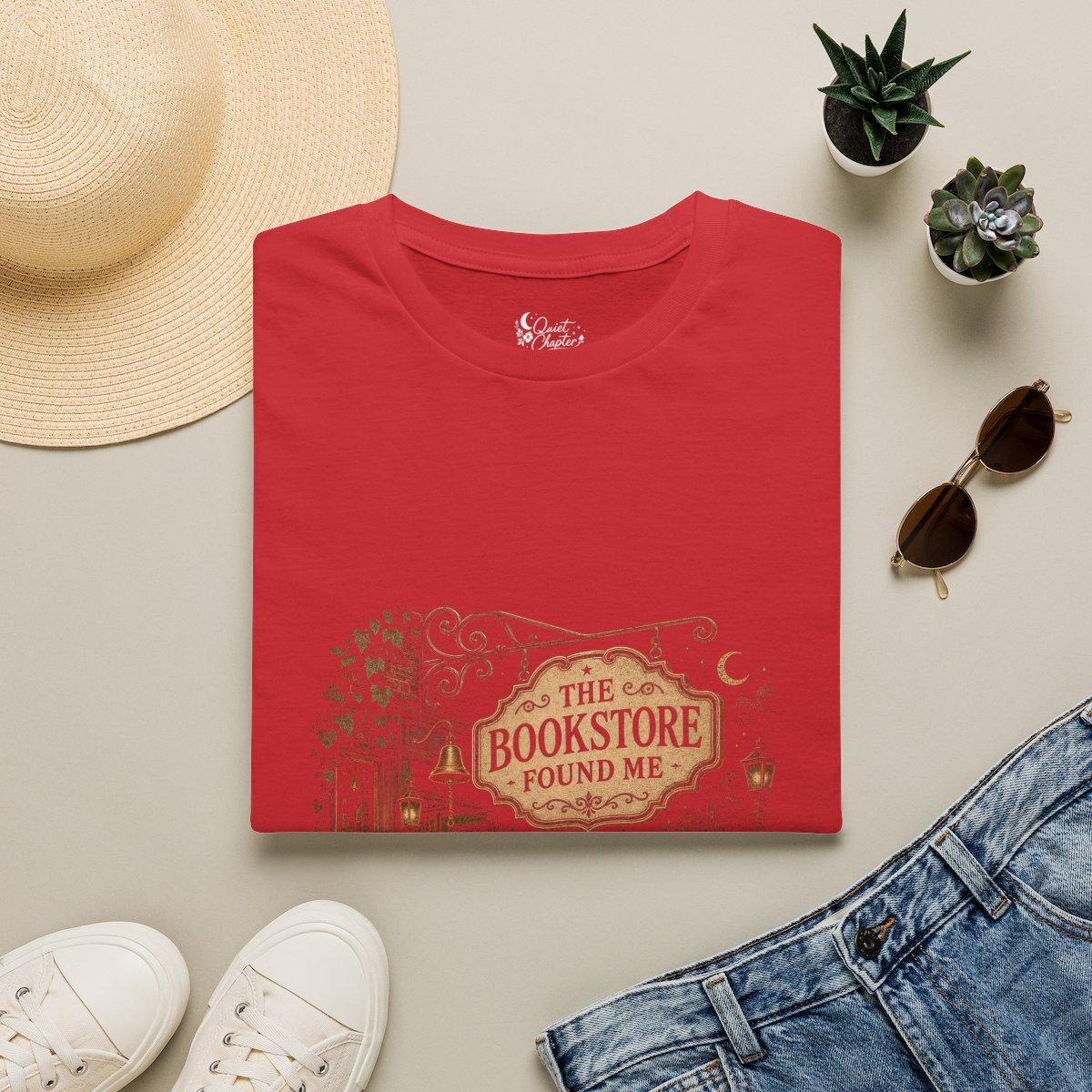 The Bookstore Found Me Shirt, Book Lover T-Shirt, Literary Reader Tee, Bookstore Gift for Readers, Quiet Chapter Apparel - Red