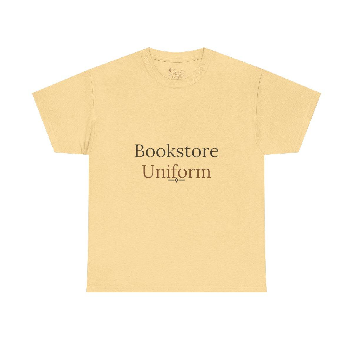 Bookstore Uniform Dark Tee Literary Reader T-Shirt | Quiet Chapter - yellow haze