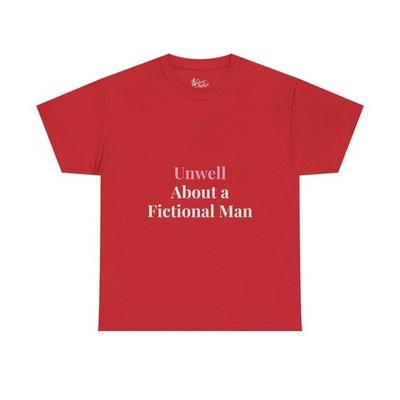 Unwell About a Fictional Man Shirt, Book Boyfriend Tee, Romance Reader Shirt, BookTok T-Shirt, Dark Romance Gift, Literary Girl Tee Quiet Chapter - red