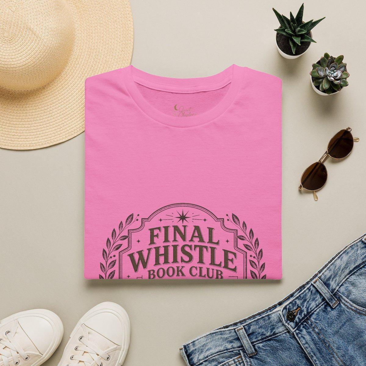 Final Whistle Book Club Shirt, Book Lover Football T-Shirt, Reader Club Match Day Tee, Quiet Chapter Apparel - Azalea