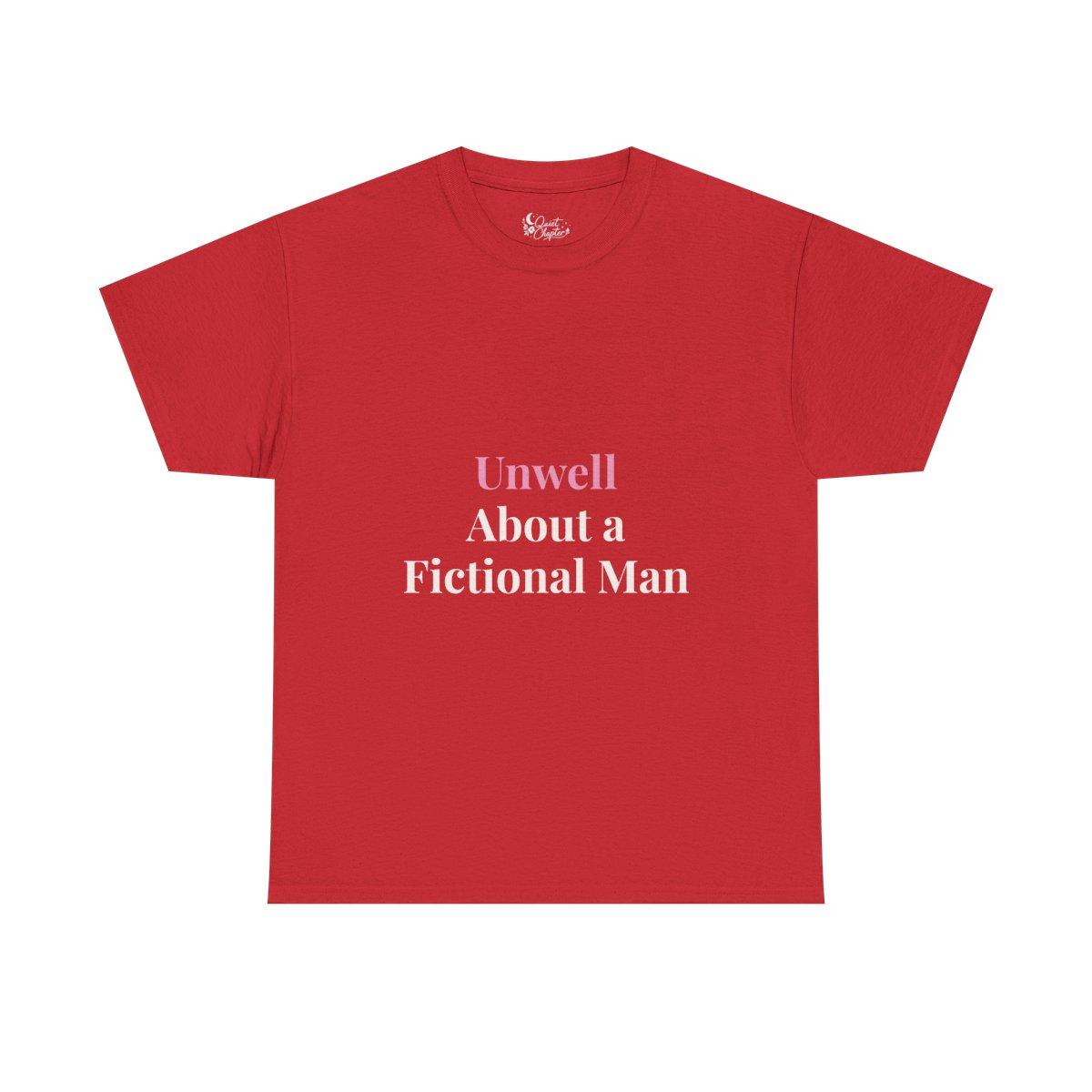 Unwell // About a // Fictional Man — dark tee - red