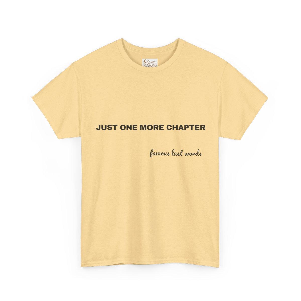 Just One More Chapter Shirt, Book Lover T-Shirt, Bookish Tee, Reader Gift, BookTok Shirt, Literary Girl Tee, Pink Reading Shirt Quiet Chapter - yellow haze
