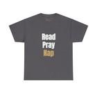 Read Pray Nap Shirt, Christian Bookish T-Shirt, Faith Reader Tee, Book Lover Gift, Cozy Reading Shirt, Bible Study Tee, Literary Girl Shirt Quiet Chapter- charcoal