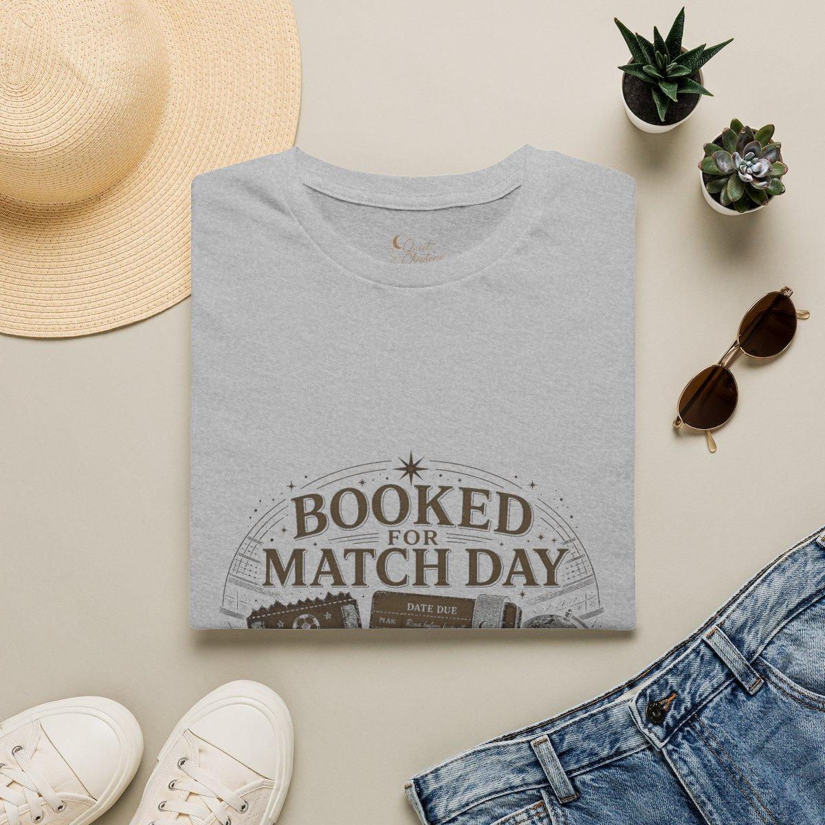 Booked For Match Day Shirt, Book Lover Football T-Shirt, Global Tournament Reader Tee, Quiet Chapter Apparel - Sport Grey