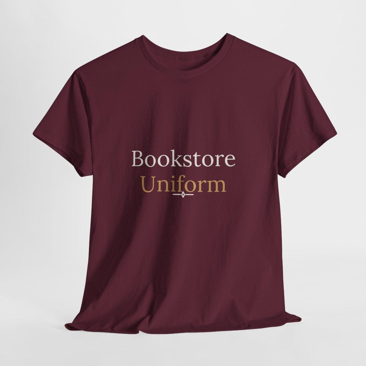 Bookstore Uniform Dark Tee Literary Reader T-Shirt | Quiet Chapter - maroon
