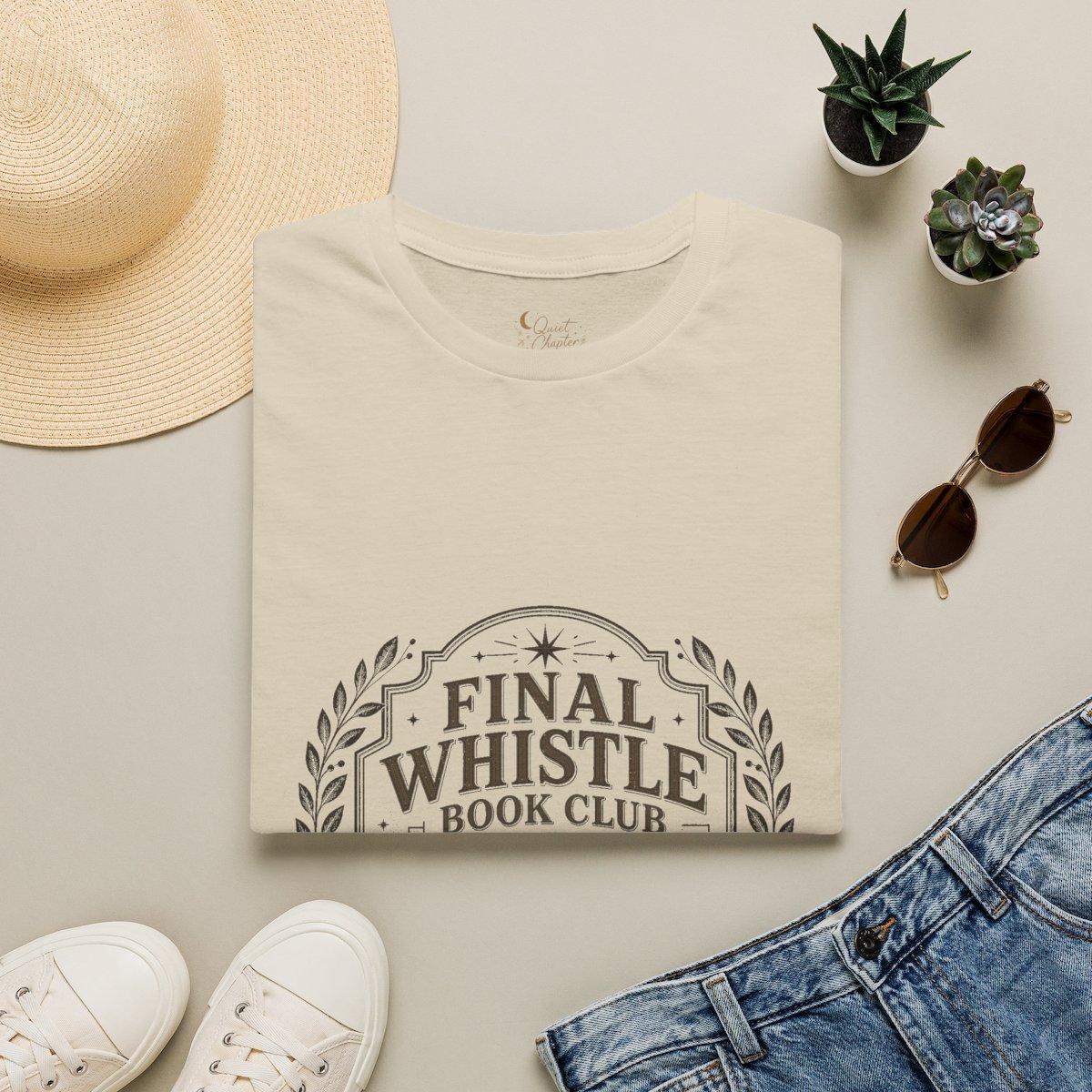 Final Whistle Book Club Shirt, Book Lover Football T-Shirt, Reader Club Match Day Tee, Quiet Chapter Apparel - Sand