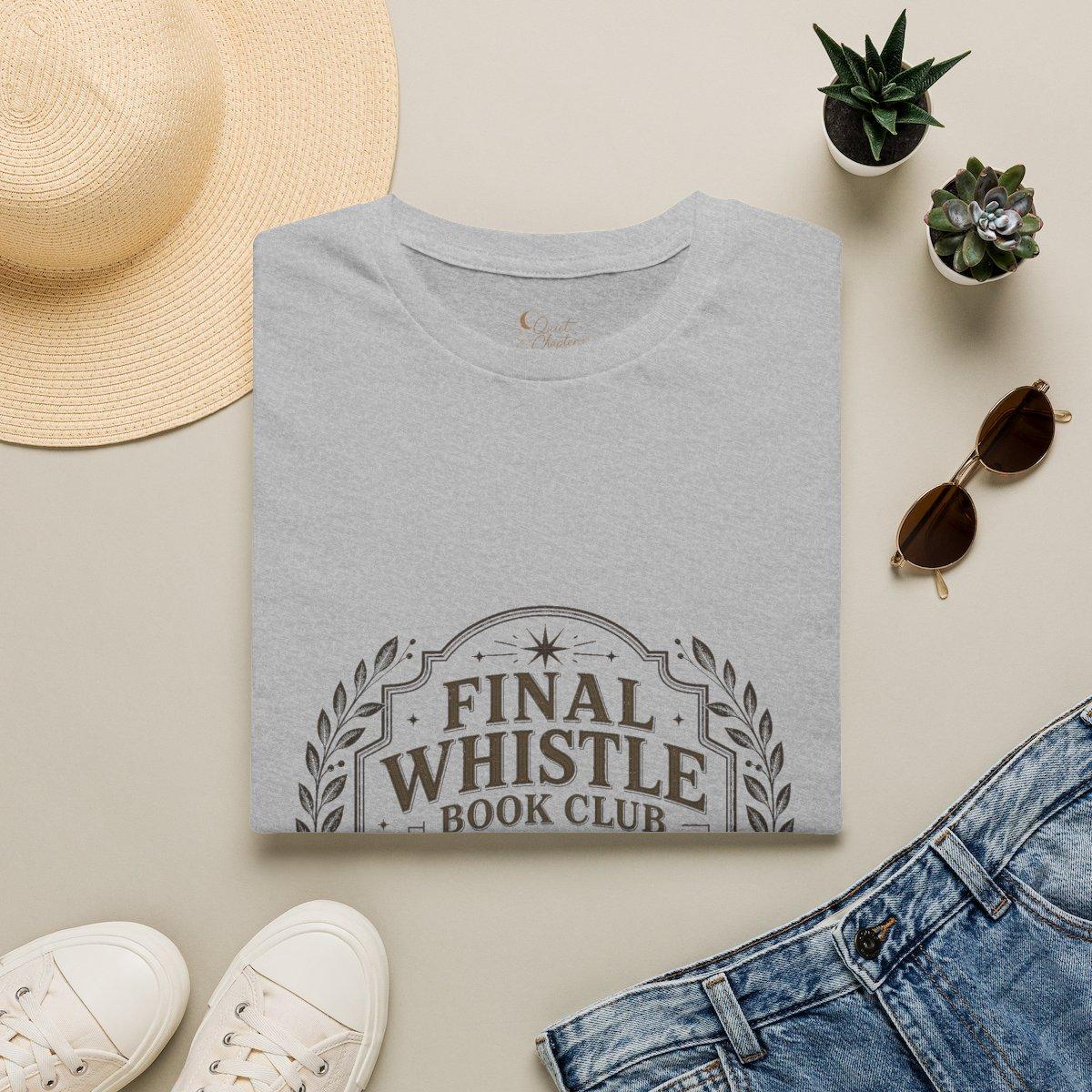 Final Whistle Book Club Shirt, Book Lover Football T-Shirt, Reader Club Match Day Tee, Quiet Chapter Apparel - Sport Grey