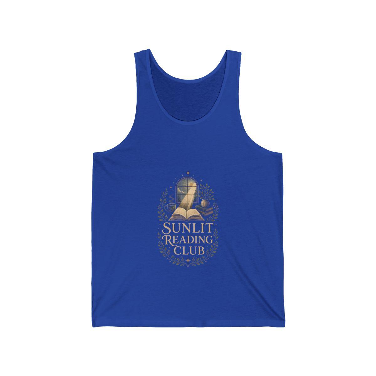 Sunlit Reading Club Tank Top, Cozy Book Lover Shirt, Literary Summer Reader Gift, Quiet Chapter Apparel - True Royal