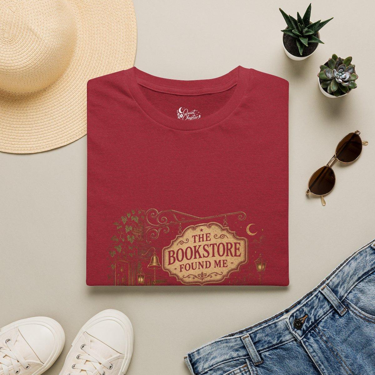 The Bookstore Found Me Shirt, Book Lover T-Shirt, Literary Reader Tee, Bookstore Gift for Readers, Quiet Chapter Apparel - Antique Cherry Red