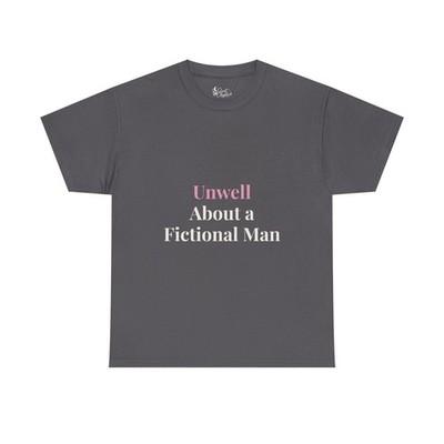 Unwell About a Fictional Man Shirt, Book Boyfriend Tee, Romance Reader Shirt, BookTok T-Shirt, Dark Romance Gift, Literary Girl Tee Quiet Chapter - charcoal