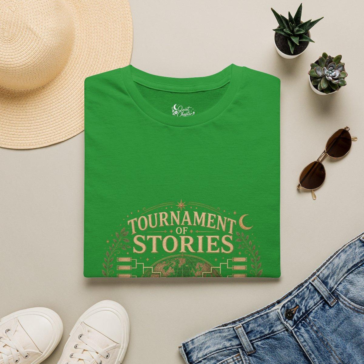 Tournament Of Stories Shirt, Book Lover Football T-Shirt, Global Reader Tournament Tee, Quiet Chapter Apparel - Irish Green